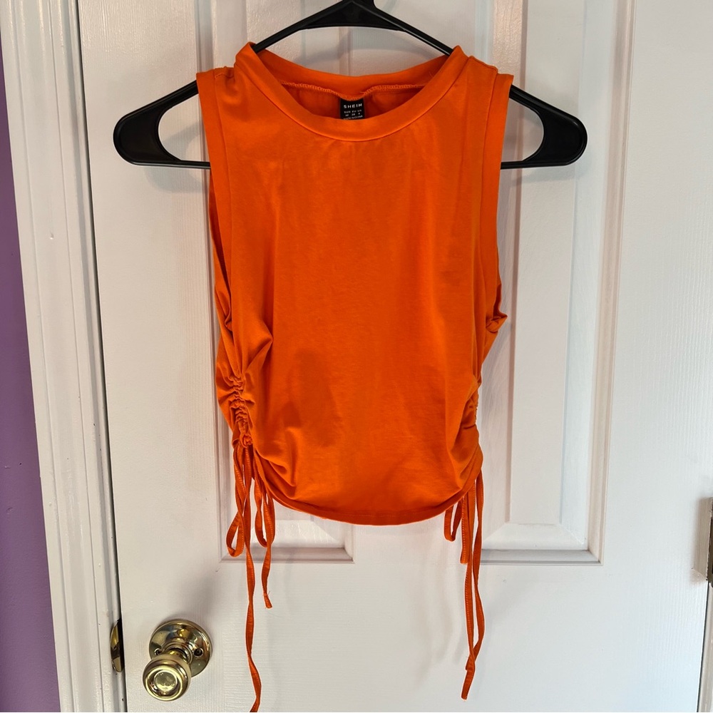 Orange crop top
